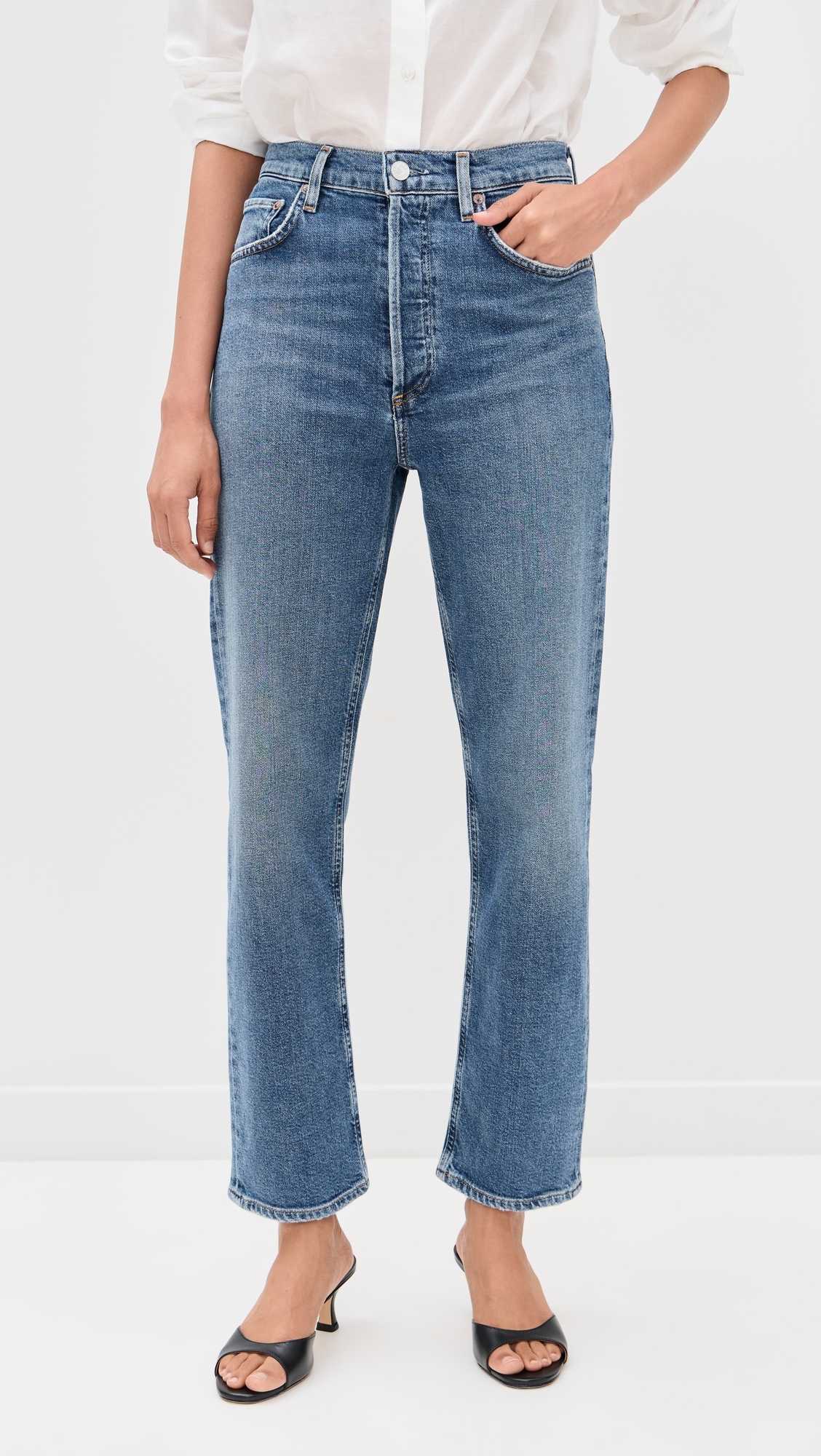 90's Pinch Waist Jeans Overcast