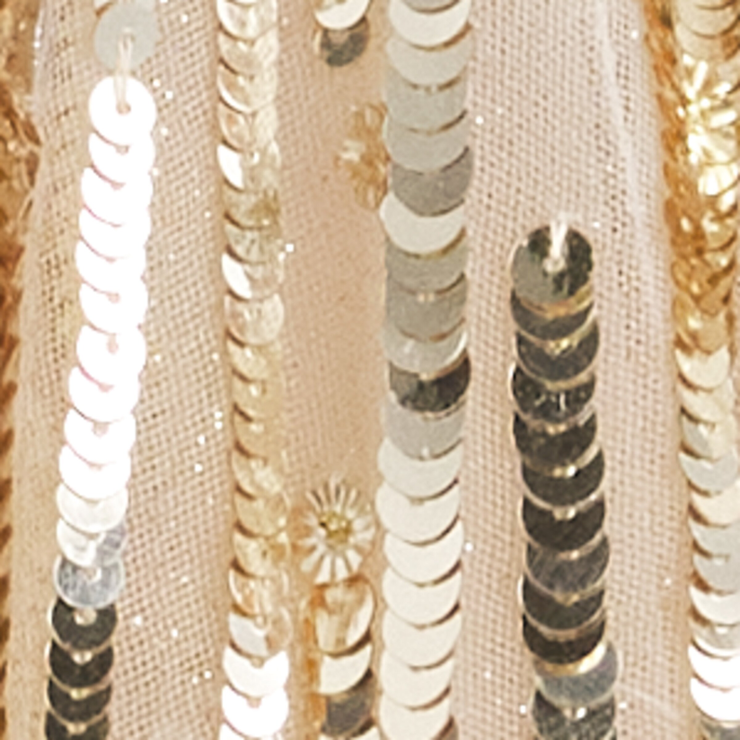 Tulle Embellished Goldy Cape Dress
