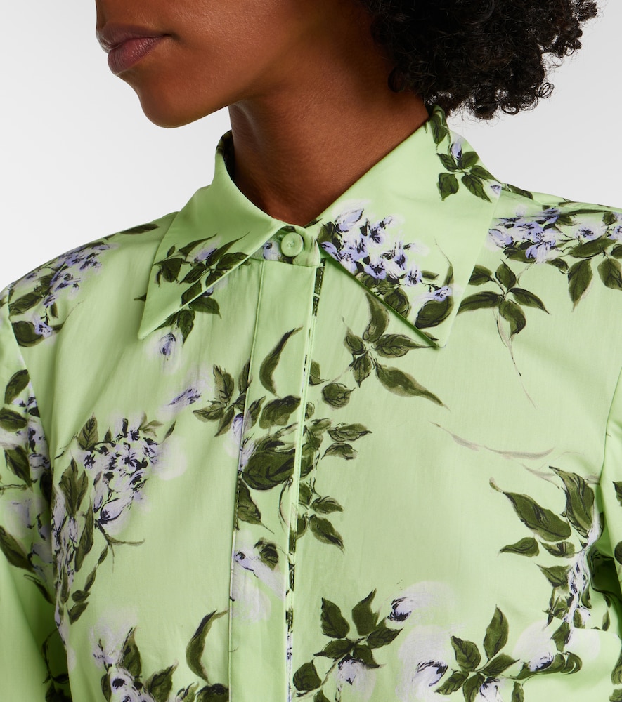 Marione floral belted cotton shirt dress