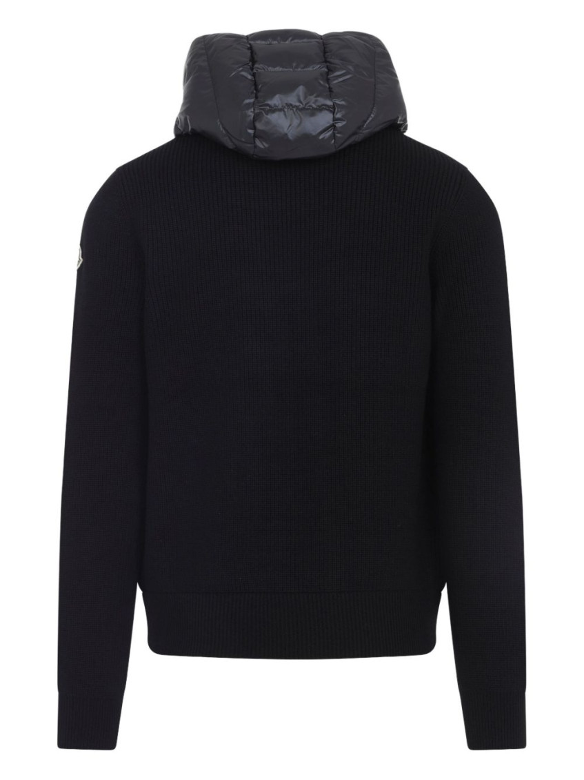 Wool And Nylon Padded Cardigan