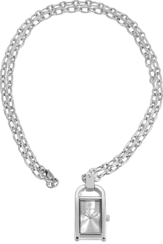 Pendant Chain Watch — Silver