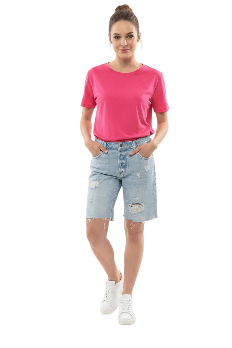 Blue Distressed Shorts