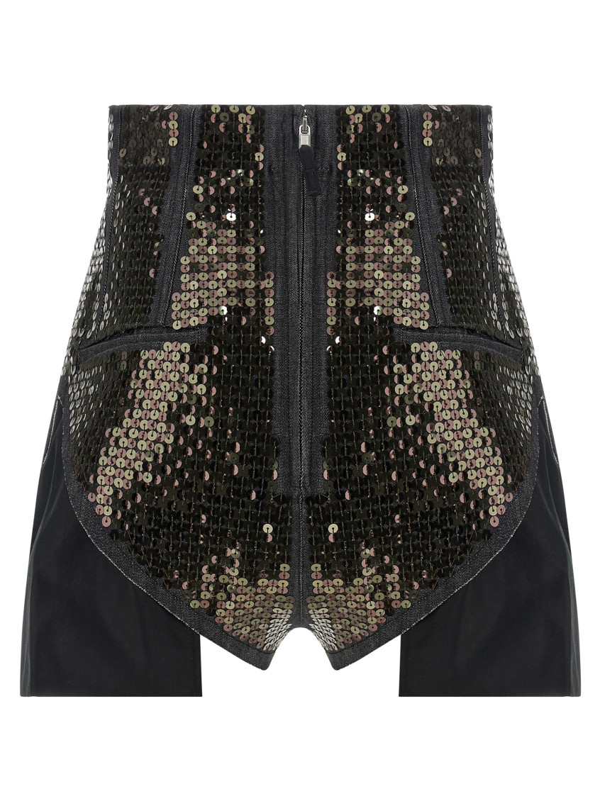 Rick Owens - high waist sequin shorts back front pocket