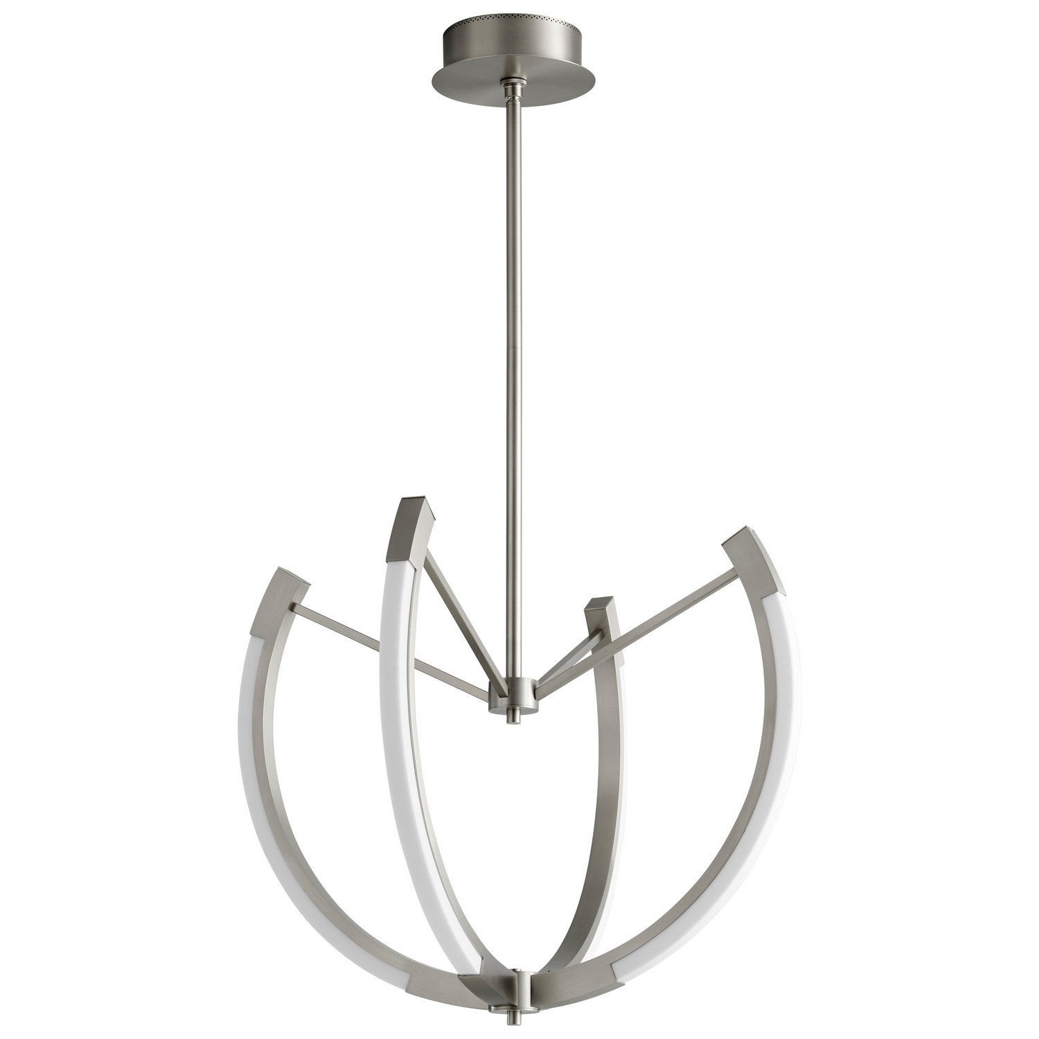Satin Nickel LED Ceiling Mount from the Utopia Collection
