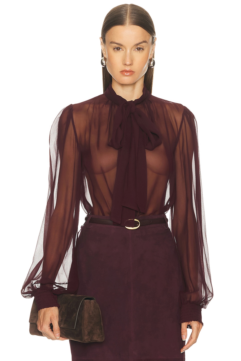 Retrofete Halsi Top in Brown. - L also in XS, S