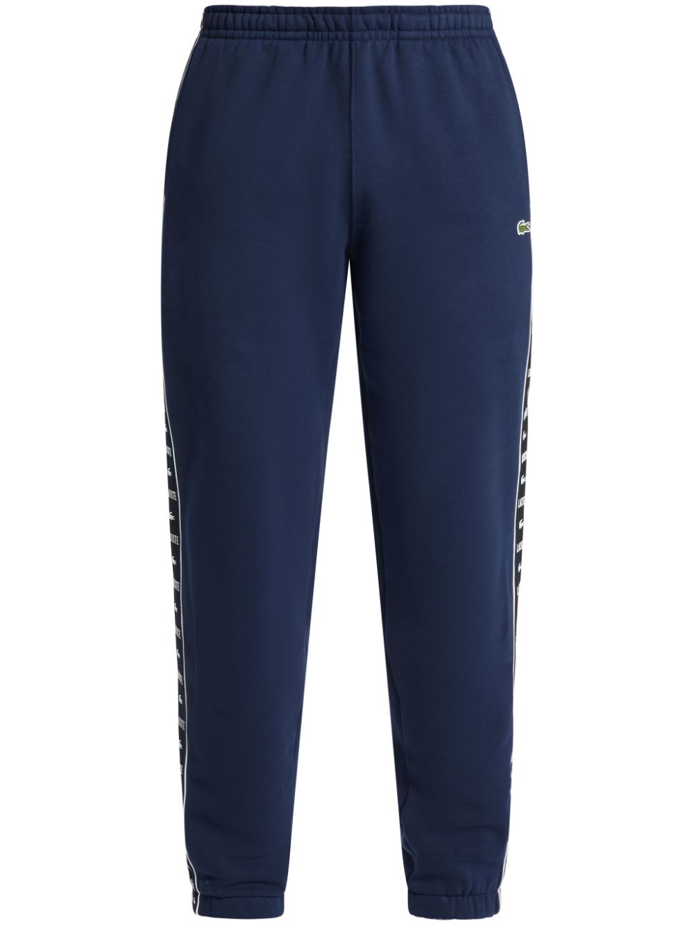 Logo-tape cotton-blend track pants - Blue