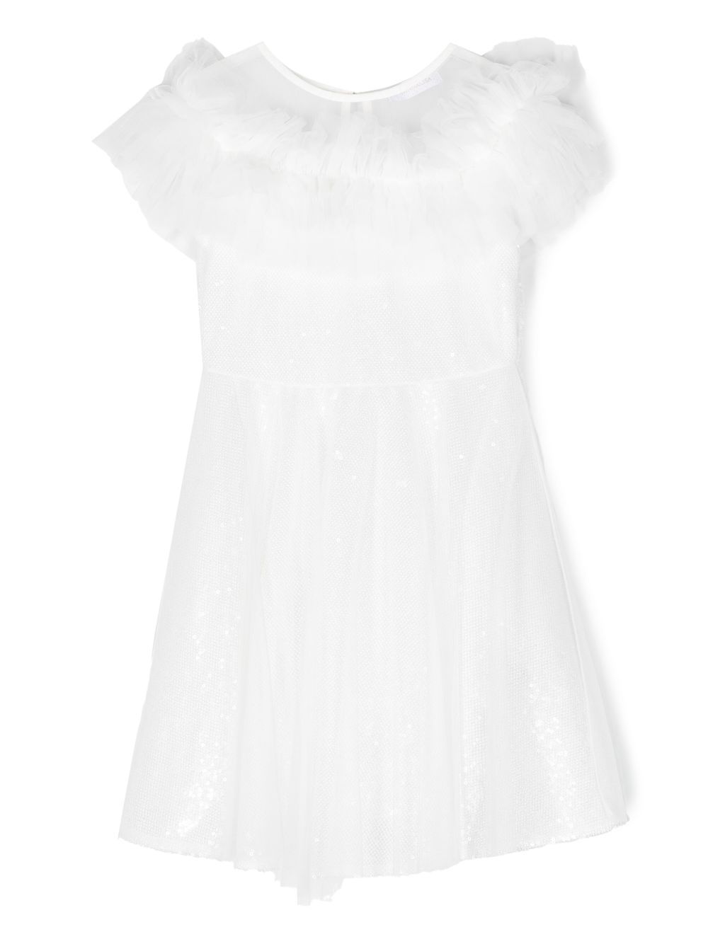 Ruffled sequined dress - Blue