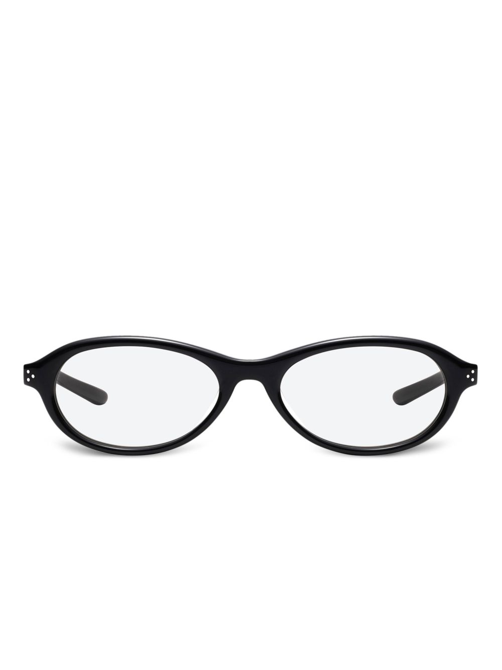 Oval-frame glasses - Black
