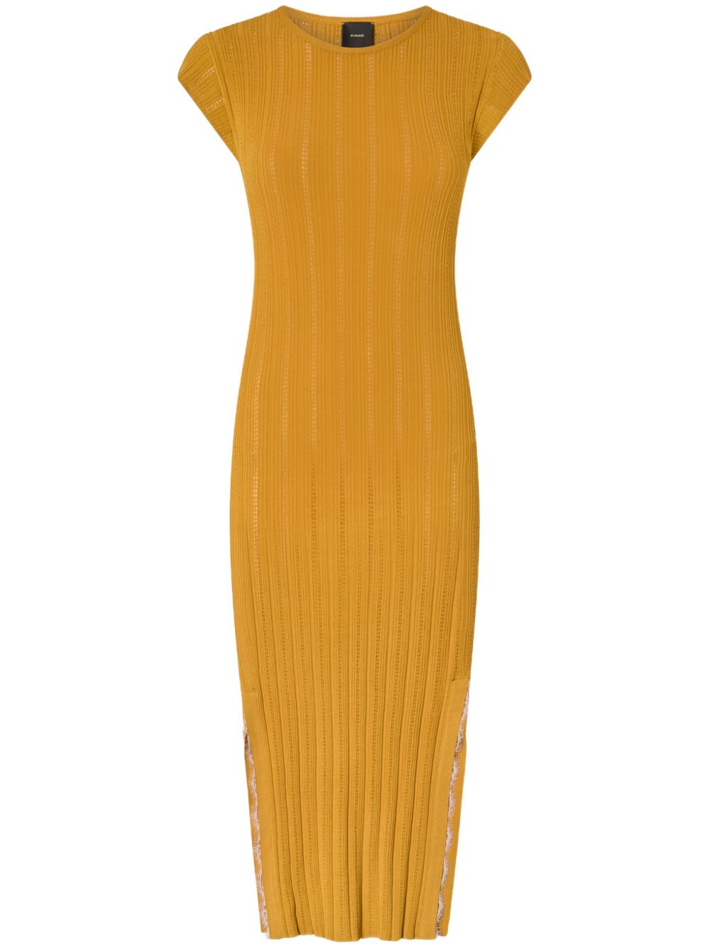 PINKO ribbed midi dress - Yellow
