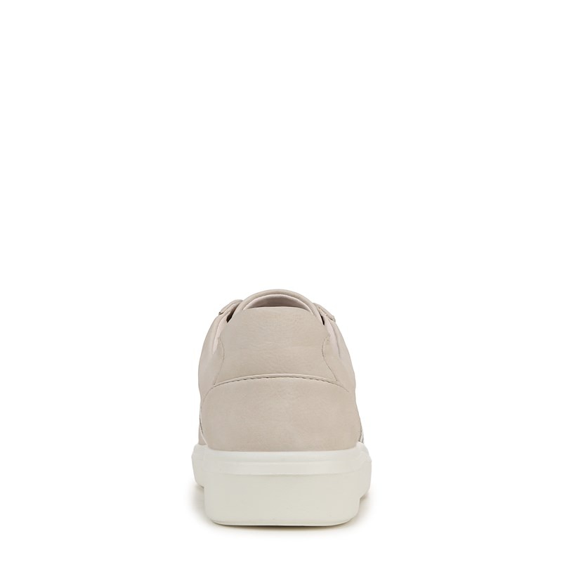 Happy Friday Lace Up Sneakers (Beige Stretch Faux Leather)