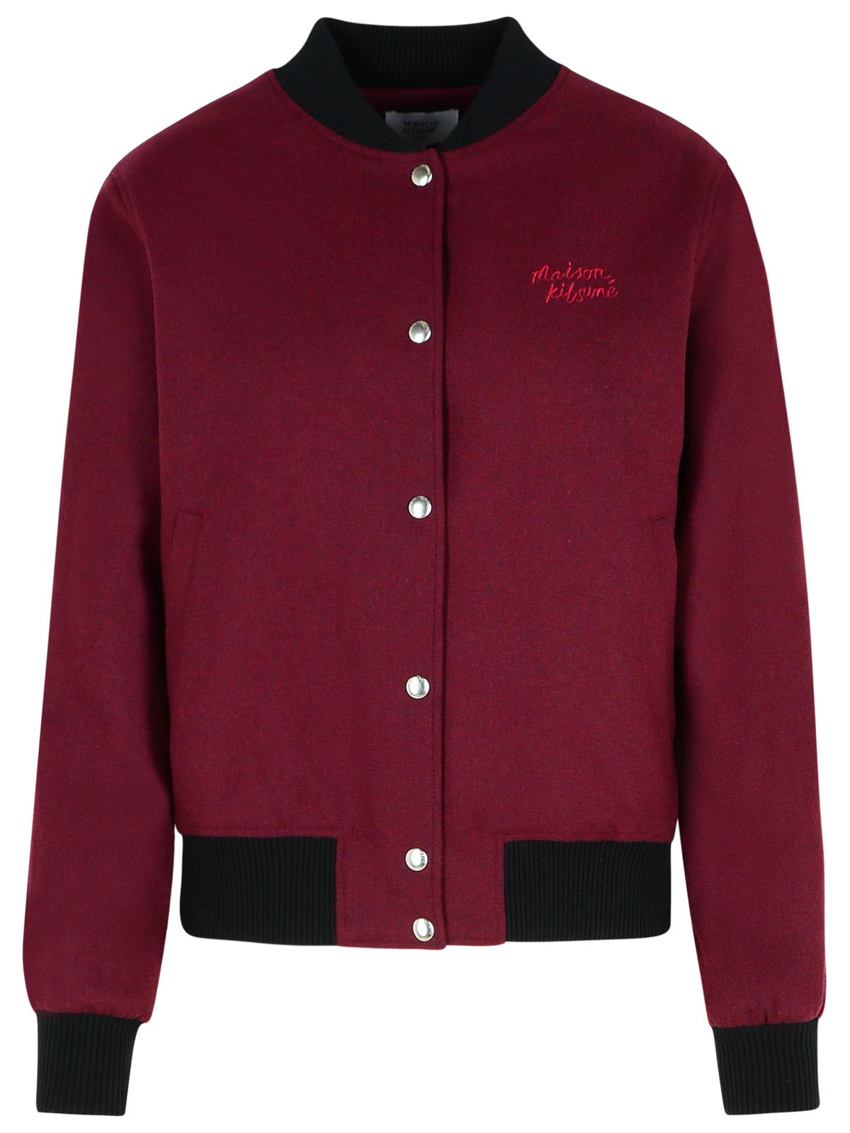 Teddy Burgundy Flannel Bomber Jacket