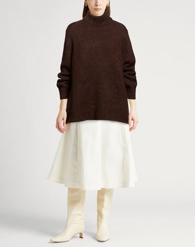 Woman Turtleneck Brown Size 3 Wool, Polyamide, Alpaca wool