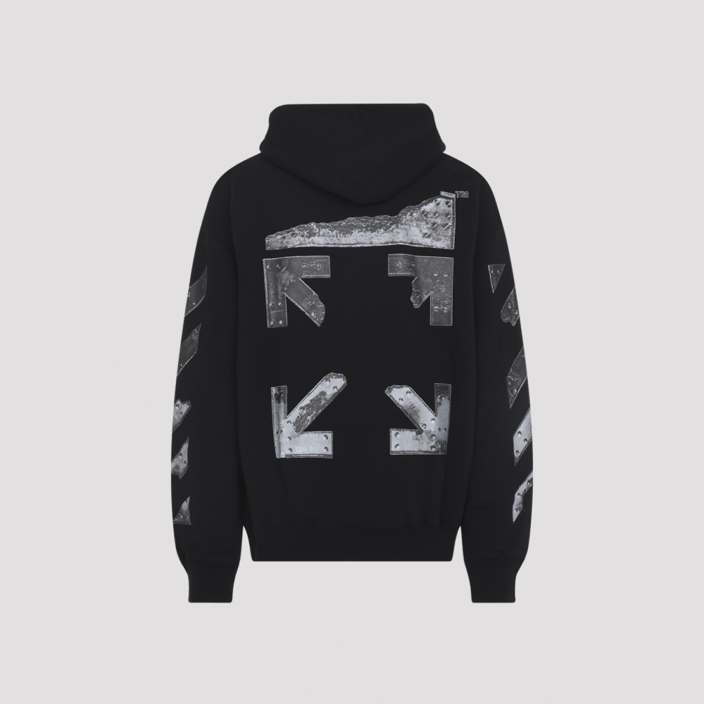 Black Graphic Print Hoodie