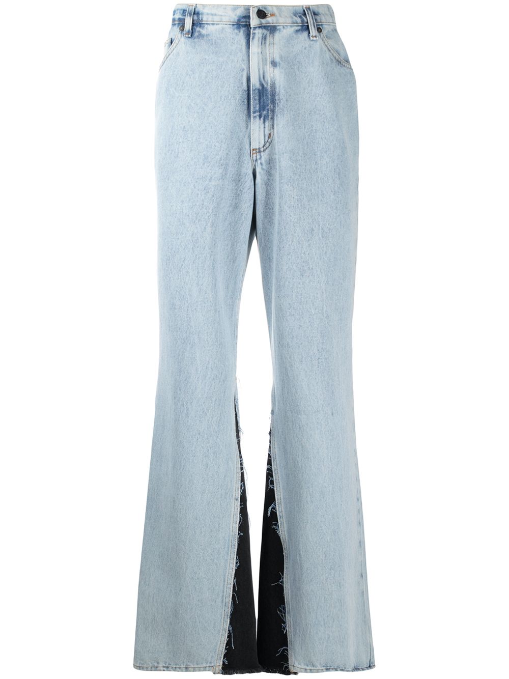 Side inserts loose jeans - Blue