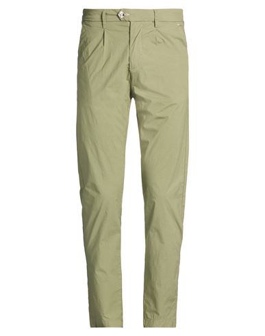 Man Pants Sage green Size 30 Cotton, Elastane