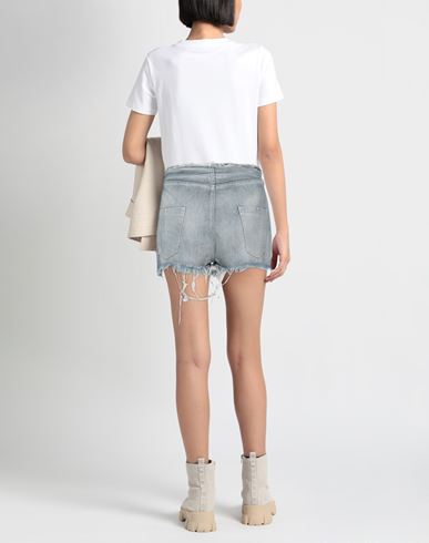 Ben Taverniti Unravel Project Woman Denim shorts Blue Size 28 Cotton, Viscose, Acrylic, Acetate