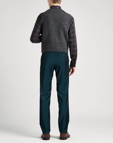 Man Pants Dark green Size 38 Virgin Wool, Mohair wool