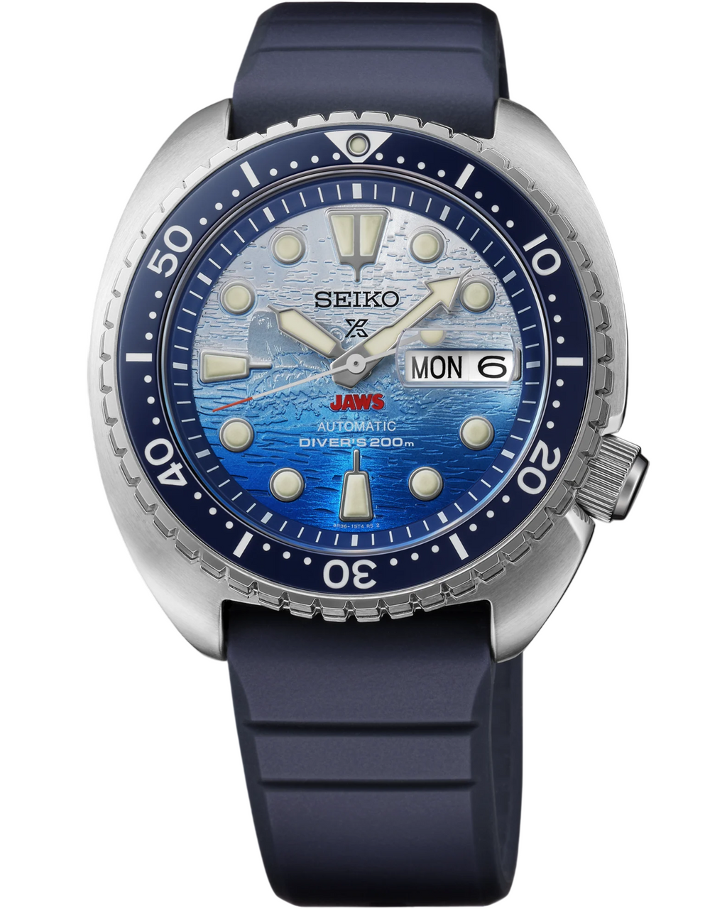 SEIKO Prospex JAWS Limited Edition Automatic 45MM Ombre Dial Silicone Men's Watch SRPL81