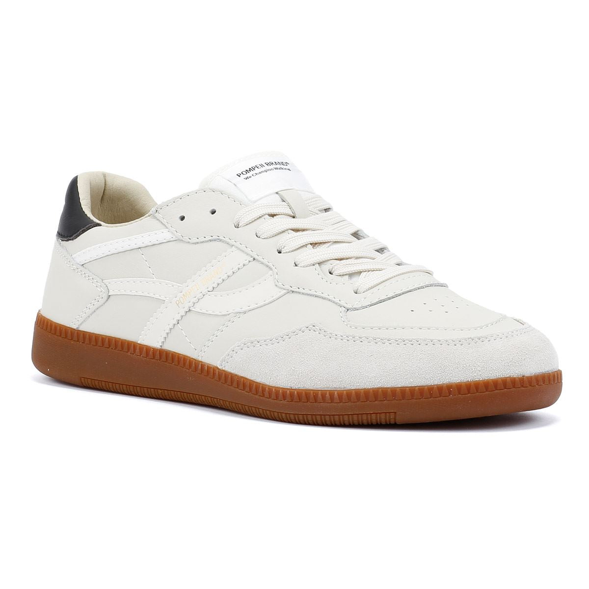 Pompeii Elan Sala Leather Men's Ecru Trainer