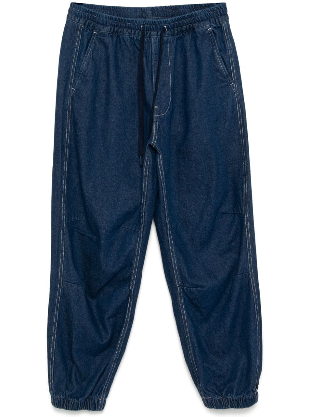 Drawstring tapered jeans - Blue