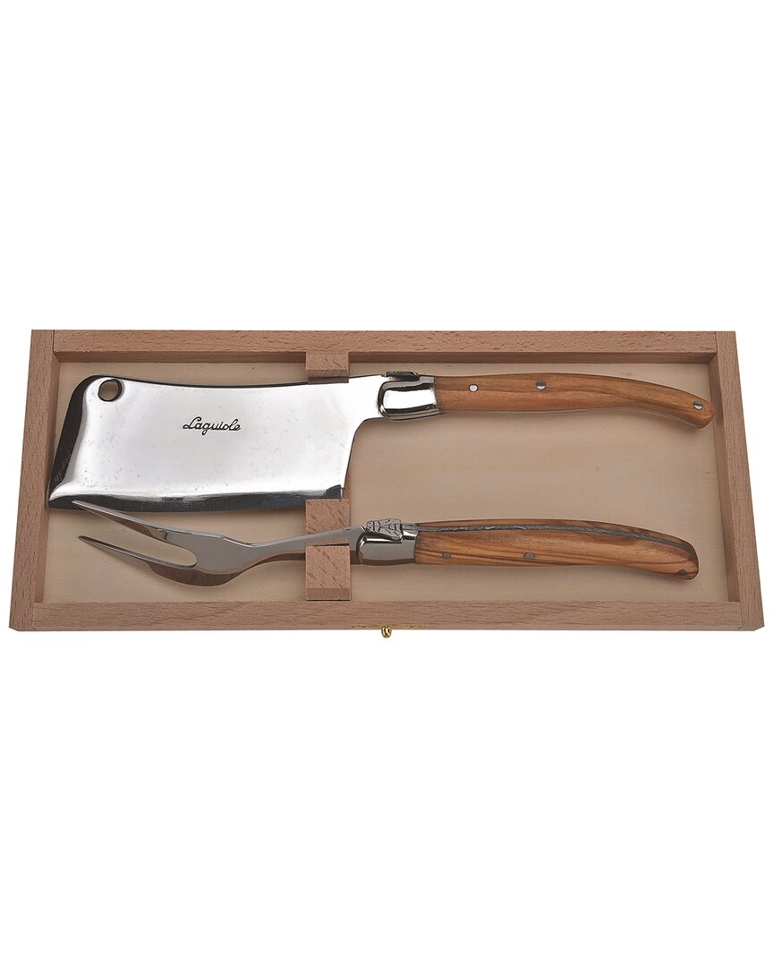 Olive Wood 2pc Cheese Set