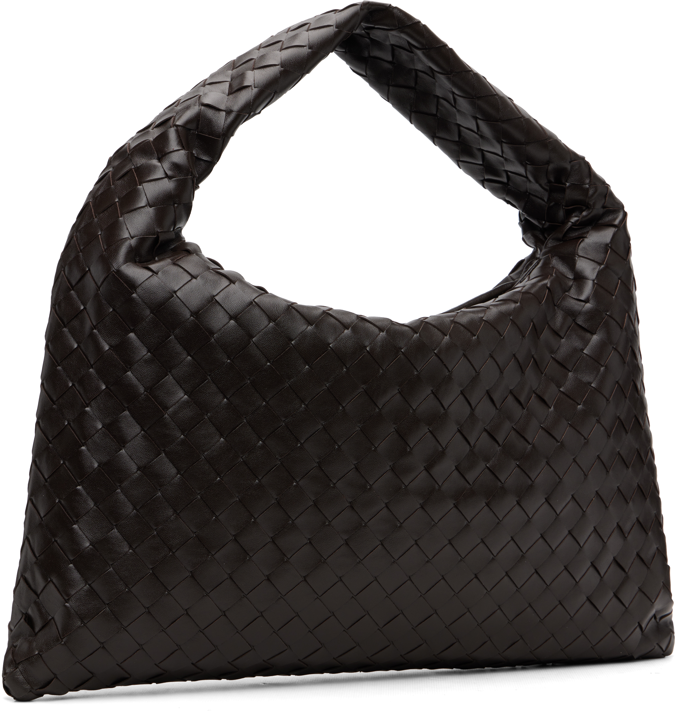 Brown New Small Hop Intrecciato Bag