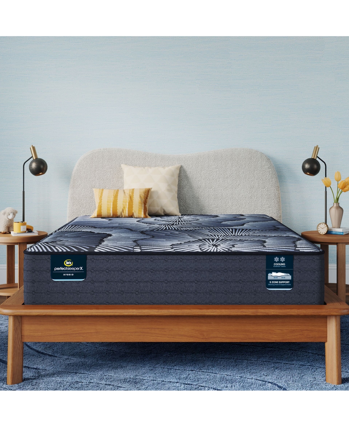 "Perfect Sleeper X Aspen 12.5"" Smooth Hybrid Firm Mattress - Queen"