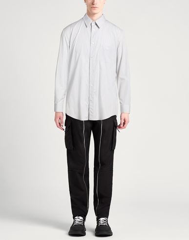 Man Shirt Light grey Size 15 Cotton