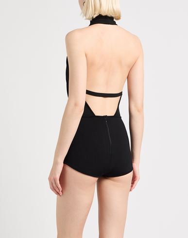 Sfilata Woman Bodysuit Black Size M Viscose, Polyester, Polyamide, Elastane