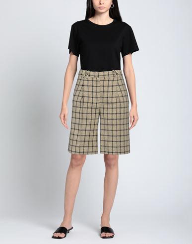 Woman Shorts & Bermuda Shorts Military green Size 6 Organic cotton, Cotton, Elastane