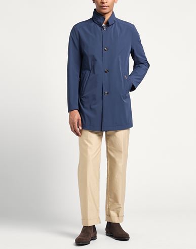 Man Overcoat & Trench Coat Navy Size 38 Polyamide, Polyurethane