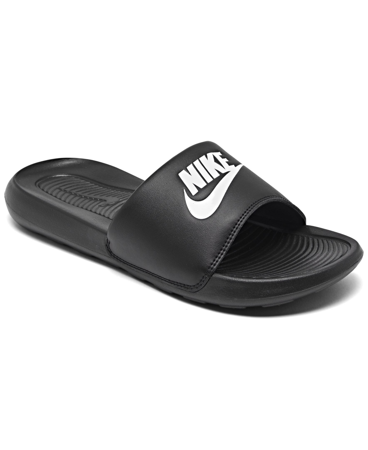 Women's Victori One Slide Sandals from Finish Line - Black, White