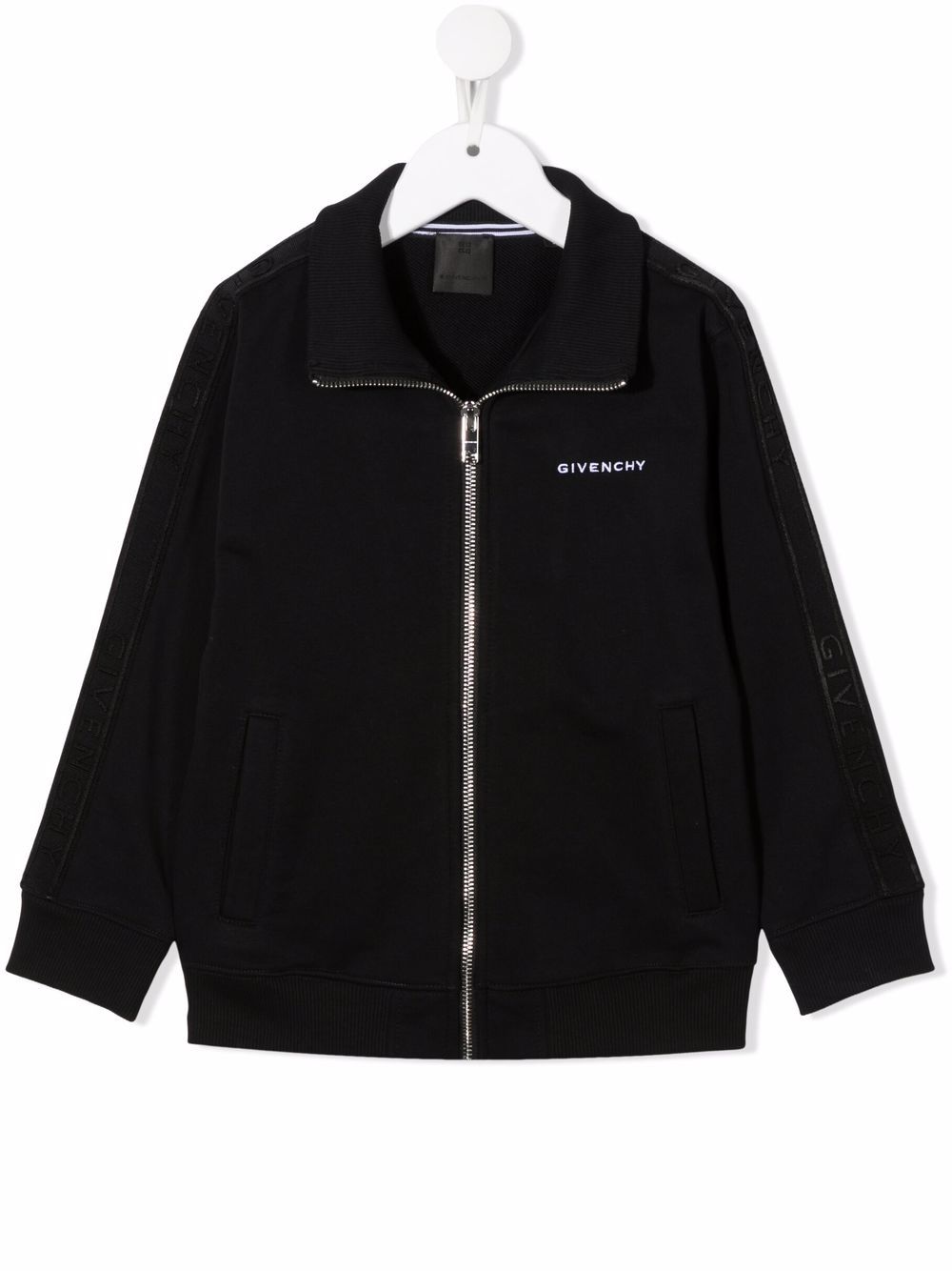 Embroidered logo track jacket - Black