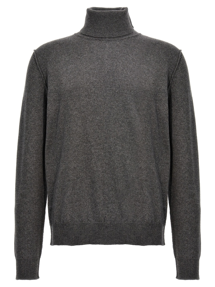 Roll-neck fine-knit jumper
