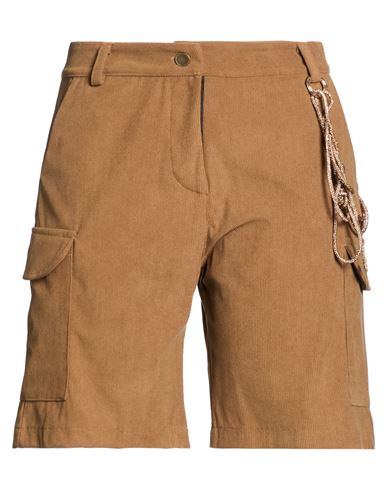 Woman Shorts & Bermuda Shorts Camel Size M Polyester