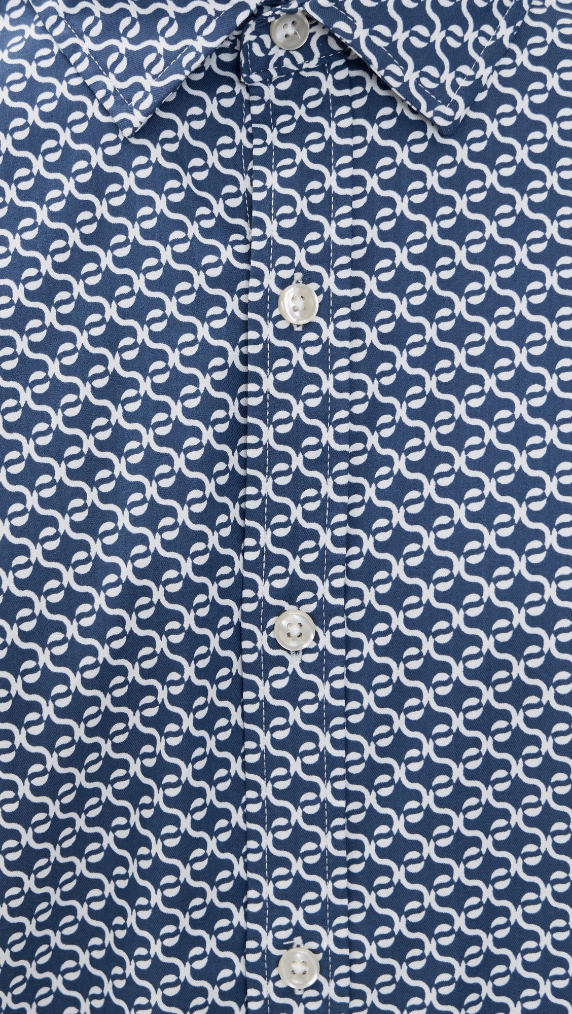 Fair Harbor The Short Sleeve Windward Shirt Navy Geo