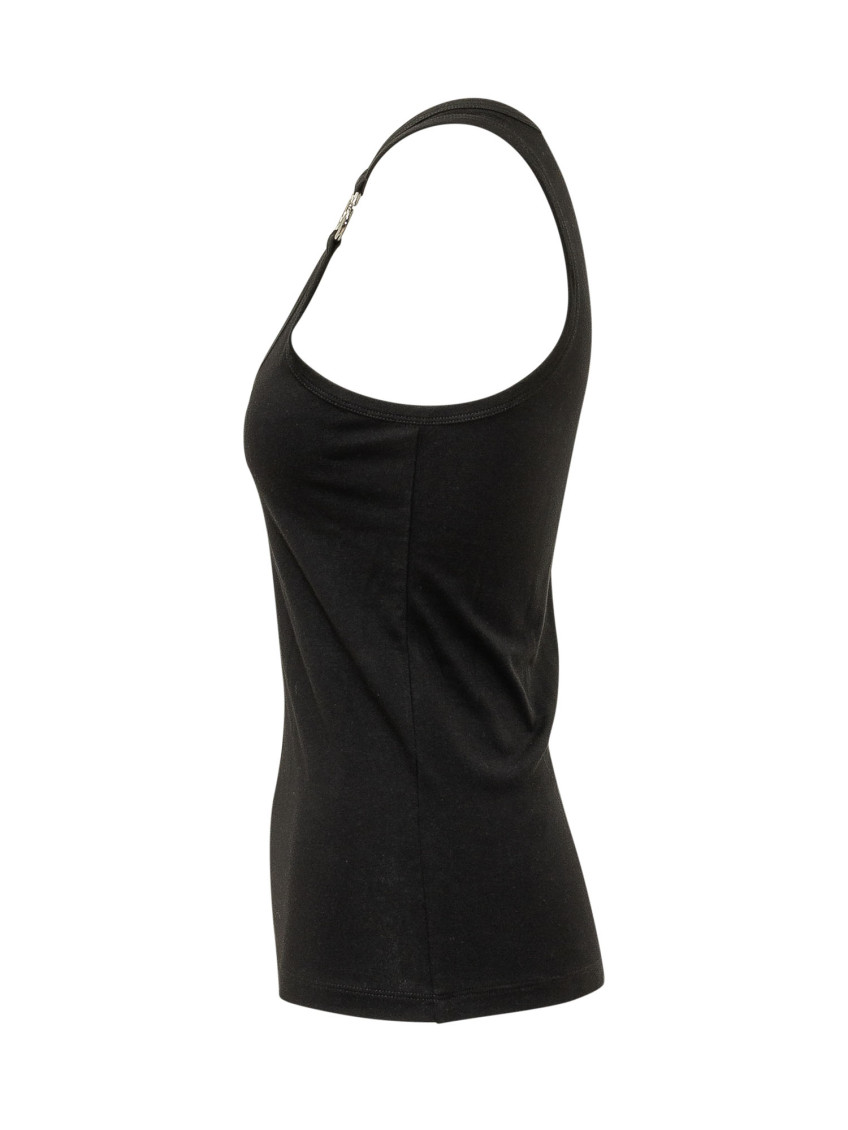 Black Scoop Neck Top