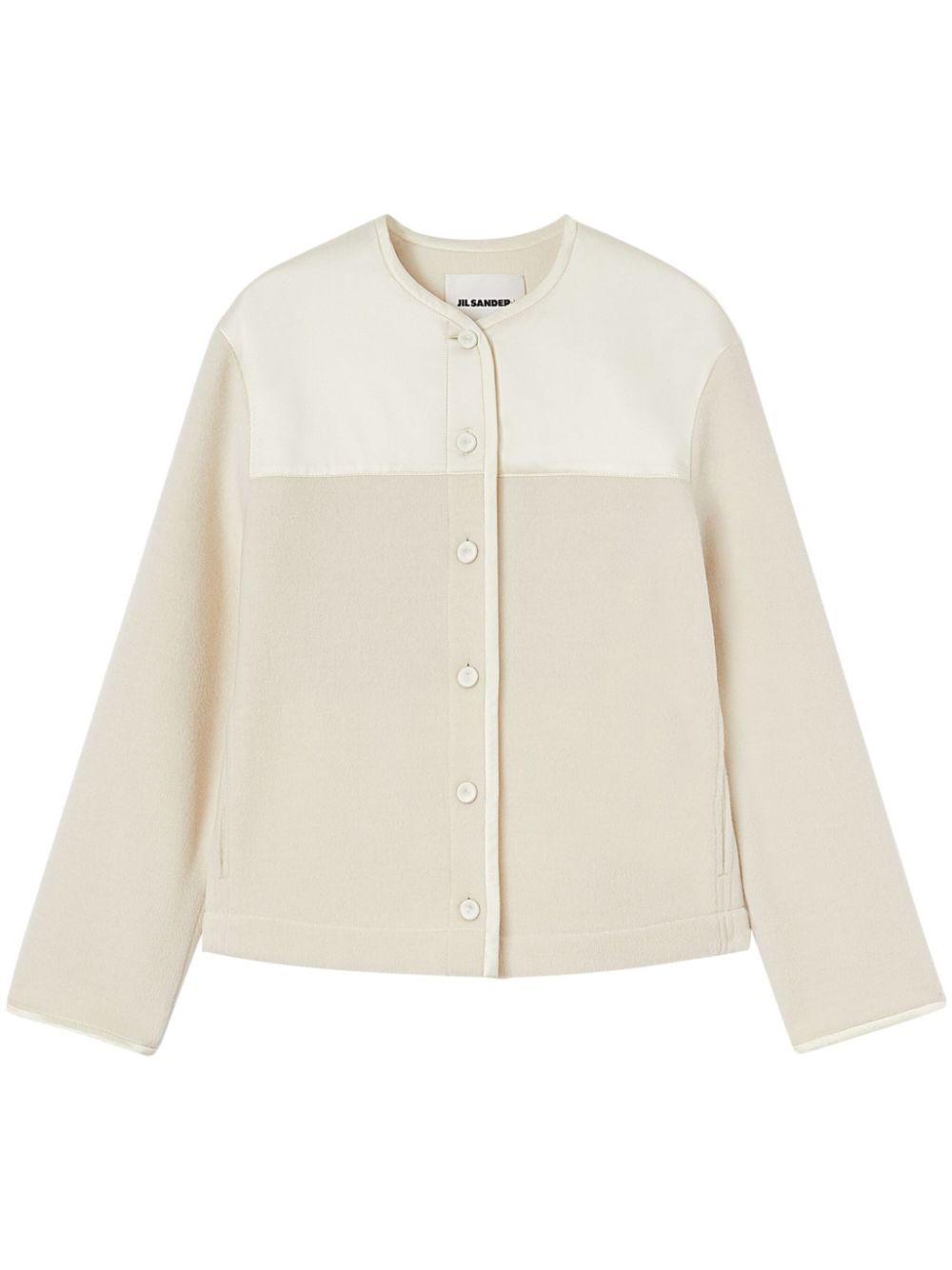 Panelled fleece jacket - Neutrals