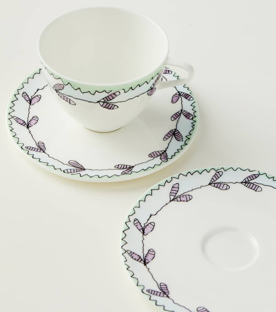 Blossom Milk porcelain breakfast set