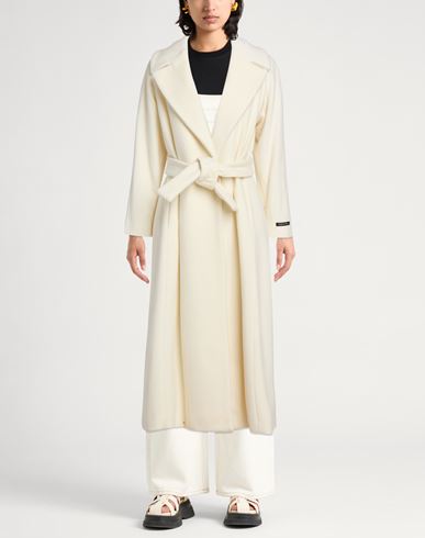 Paltò Woman Coat Ivory Size 0 Virgin Wool, Polyamide, Cashmere