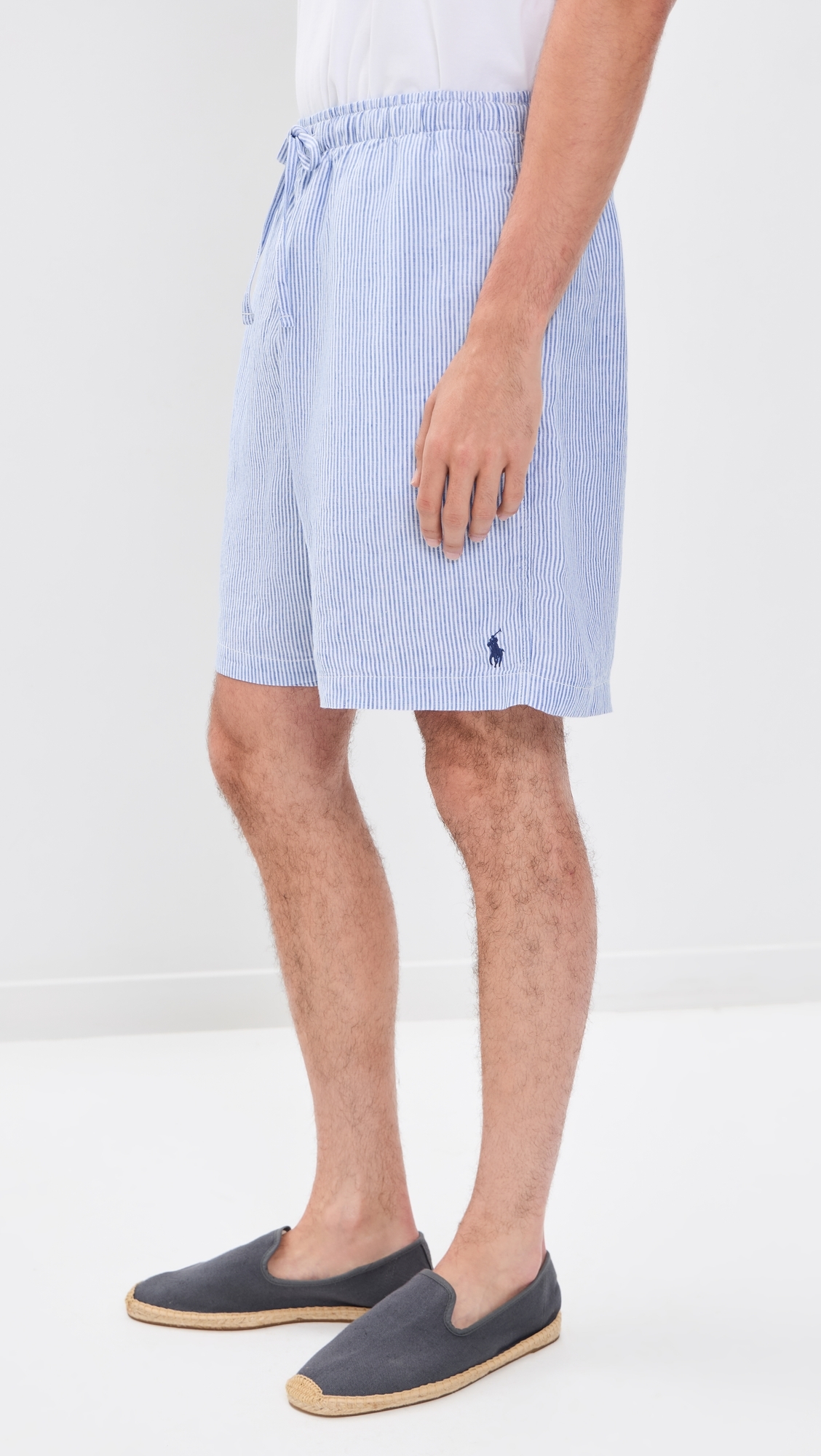 Original Label Prepster Linen Shorts CABANA BLUE WHITE