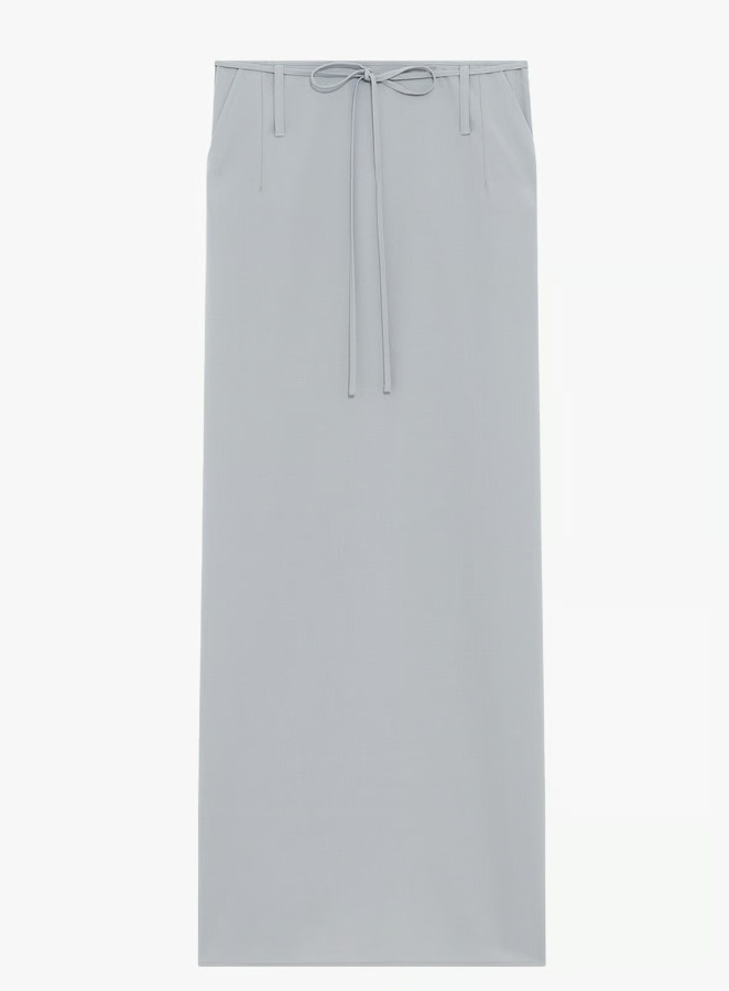 Belt loop midi skirt