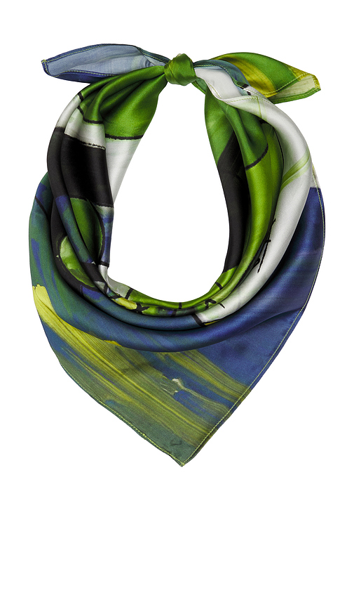 Yellow The Label x REVOLVE Axis Silk Scarf in Green, blue, white