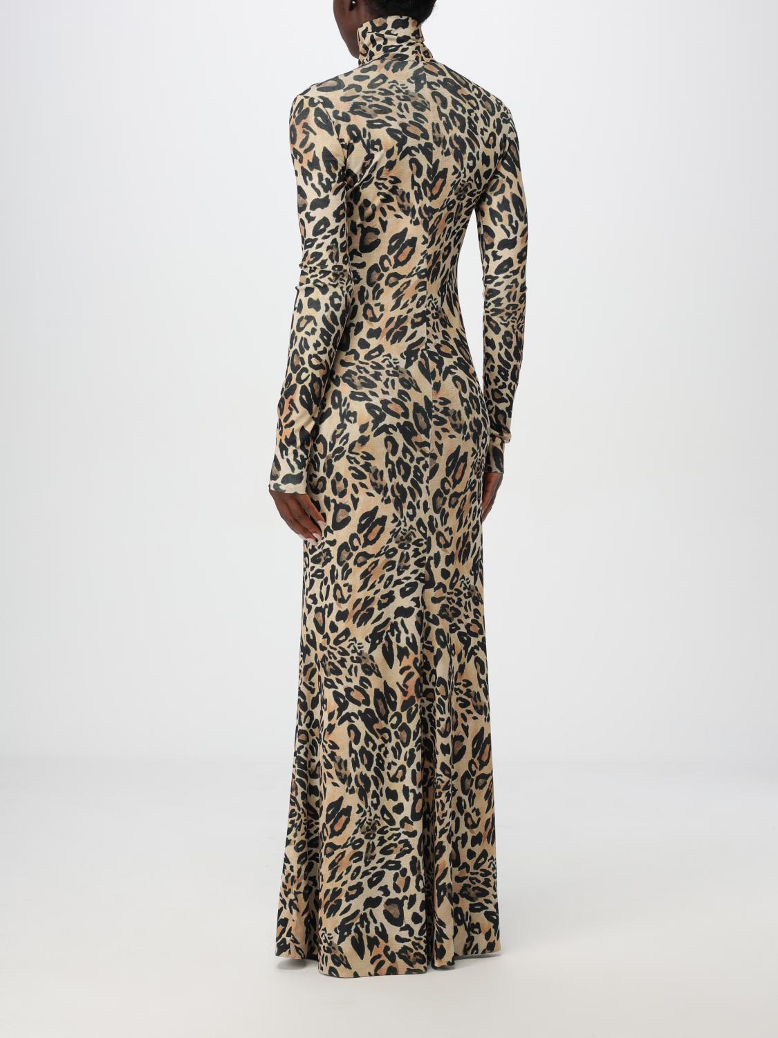 Leopard-print zip-up maxi dress - Neutrals
