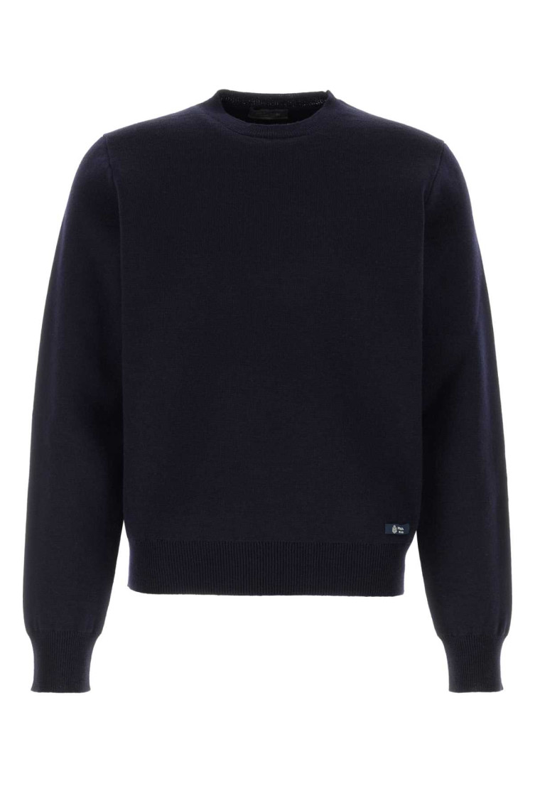 Dark Blue Wool Blend Sweater