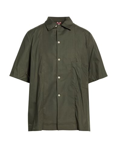 Man Shirt Military green Size L Cotton