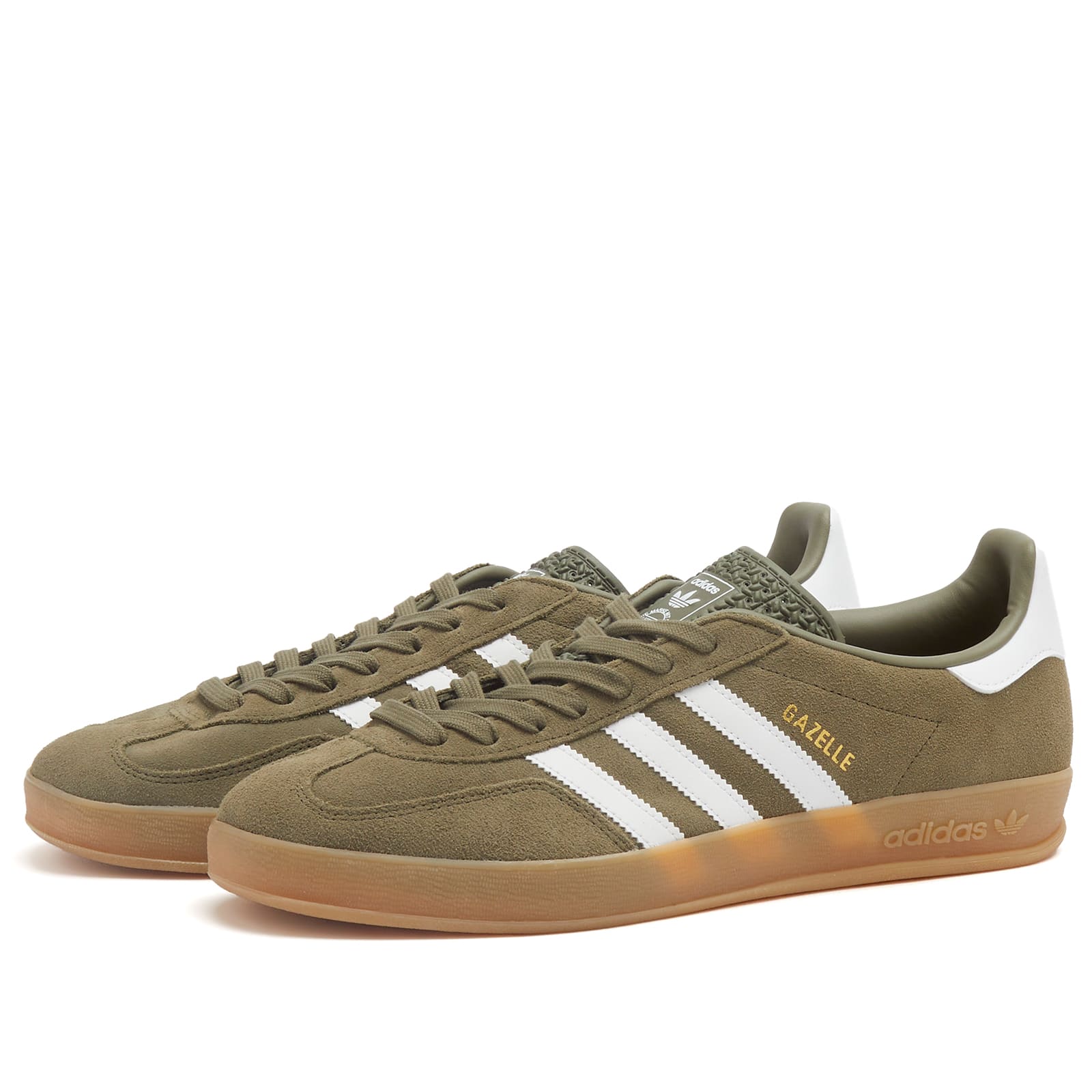 Gazelle Indoor Sneaker in Olive Strata/White/Gold Met.
