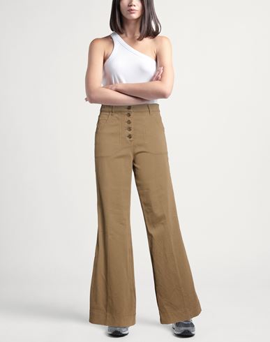 Woman Pants Light brown Size 28 Cotton, Elastane