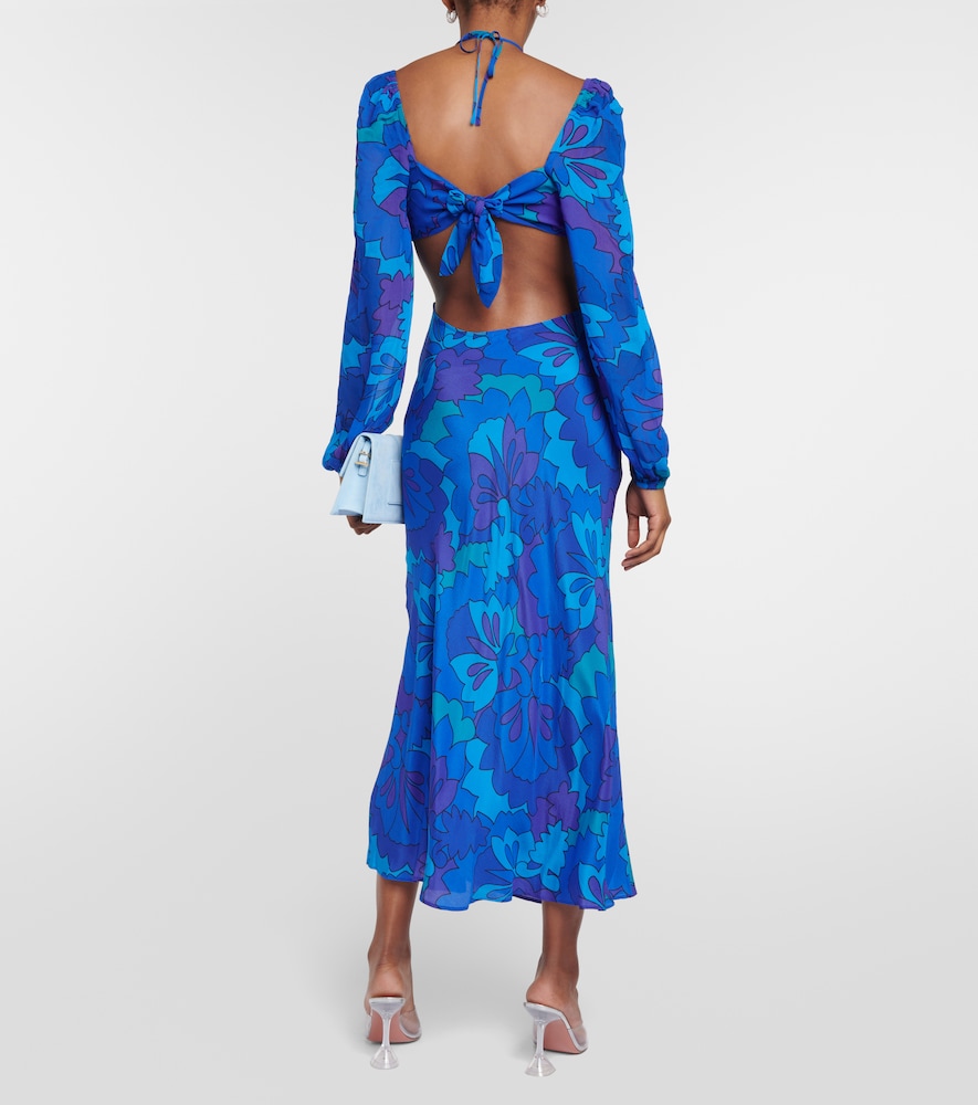 Rixo Kamilla printed georgette maxi dress