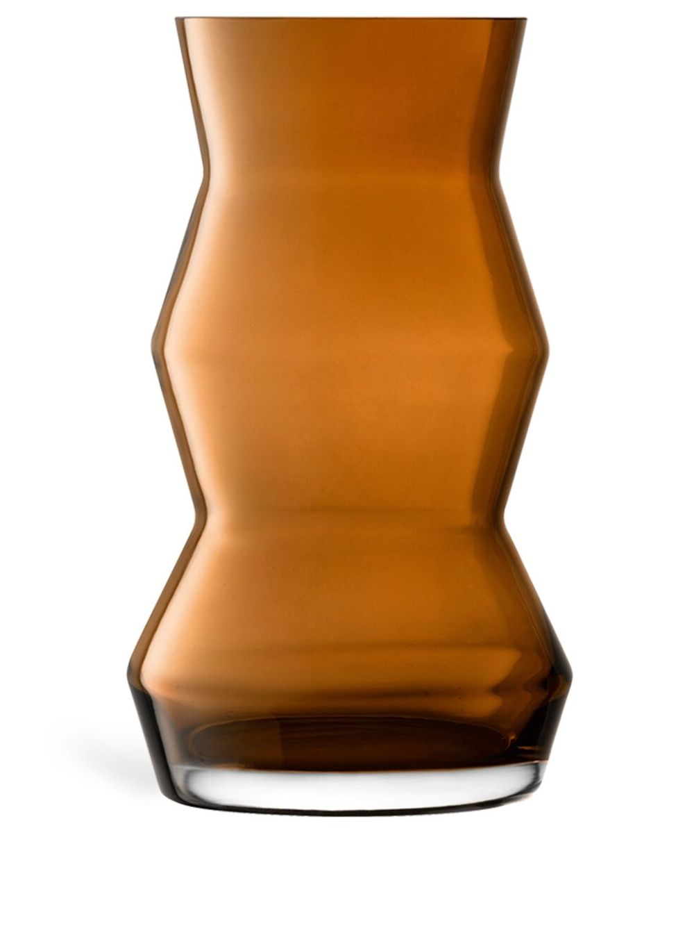 Sculpt glass vase (36cm x 21cm) - Brown